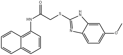 2-[(5-methoxy-1H-benzimidazol-2-yl)sulfanyl]-N-(naphthalen-1-yl)acetamide|