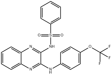 N-{3-[4-(trifluoromethoxy)anilino]-2-quinoxalinyl}benzenesulfonamide|