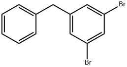 1-benzyl-3,5-dibromobenzene 化学構造式