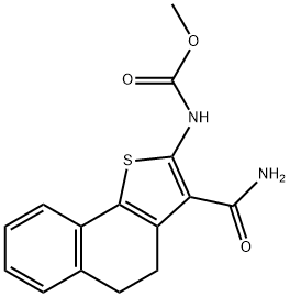 methyl (3-carbamoyl-4,5-dihydronaphtho[1,2-b]thiophen-2-yl)carbamate 结构式