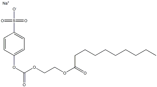 Decanoic acid,2-[[(4-sulfophenoxy)carbonyl]oxy]ethyl ester,sodium salt
 Structure