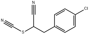 3-(4-Chloro-phenyl)-2-thiocyanato-propionitrile 化学構造式