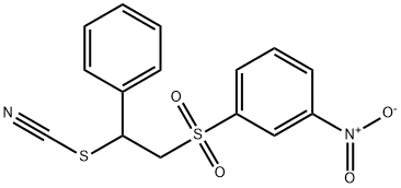 1-Nitro-3-(2-phenyl-2-thiocyanato-ethanesulfonyl)-benzene,72132-69-5,结构式