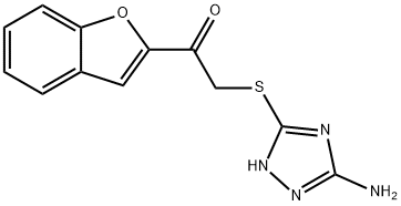 2-[(5-amino-4H-1,2,4-triazol-3-yl)sulfanyl]-1-(1-benzofuran-2-yl)ethanone Structure