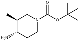 (3S,4S)-4-Amino-3-methyl-piperidine-1-carboxylic acid tert-butyl ester Struktur