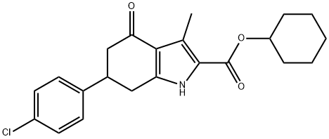 725687-55-8 cyclohexyl 6-(4-chlorophenyl)-3-methyl-4-oxo-4,5,6,7-tetrahydro-1H-indole-2-carboxylate