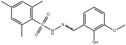 (E)-N'-(2-hydroxy-3-methoxybenzylidene)-2,4,6-trimethylbenzenesulfonohydrazide Structure