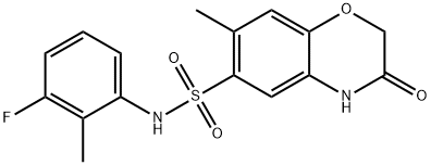 N-(3-fluoro-2-methylphenyl)-7-methyl-3-oxo-3,4-dihydro-2H-1,4-benzoxazine-6-sulfonamide Structure