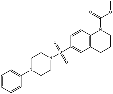methyl 6-[(4-phenylpiperazin-1-yl)sulfonyl]-3,4-dihydroquinoline-1(2H)-carboxylate Struktur