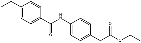 ethyl 2-(4-(4-ethylbenzamido)phenyl)acetate Structure