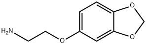 [2-(1,3-ベンゾジオキソール-5-イルオキシ)エチル]アミン塩酸塩 化学構造式