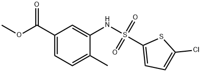 methyl 3-(5-chlorothiophene-2-sulfonamido)-4-methylbenzoate Struktur