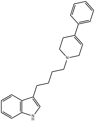 3-(4-(4-phenyl-5,6-dihydropyridin-1(2H)-yl)butyl)-1H-indole 化学構造式