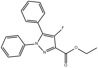 4-fluoro-1,5-diphenylpyrazole-3-carboxylic acid ethyl ester Struktur