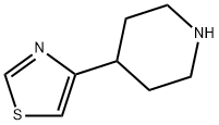 4-(thiazol-4-yl)piperidine, 741670-62-2, 结构式