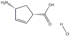 (1S,4R)-4-aminocyclopent-2-enecarboxylic acid hydrochloride Struktur