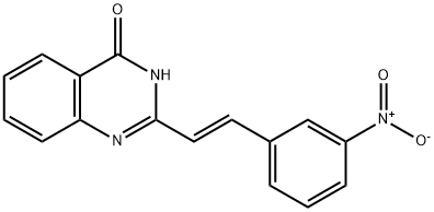 2-[(E)-2-(3-nitrophenyl)ethenyl]quinazolin-4(3H)-one Struktur