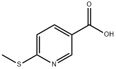 6-甲基硫烷基吡啶-3-羧酸, 74470-25-0, 结构式