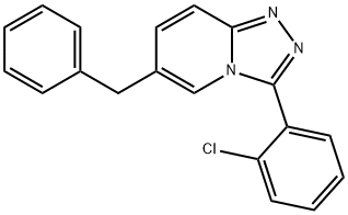 6-Benzyl-3-(2-chlorophenyl)-[1,2,4]triazolo[4,3-a]pyridine 结构式