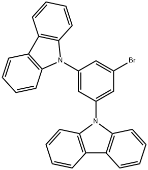 9,9'-(5-ブロモ-1,3-フェニレン)ビス(9H-カルバゾール) 化学構造式