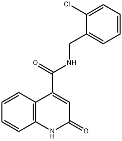 N-(2-chlorobenzyl)-2-hydroxyquinoline-4-carboxamide 结构式