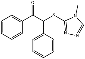 2-[(4-methyl-4H-1,2,4-triazol-3-yl)sulfanyl]-1,2-diphenylethanone Struktur