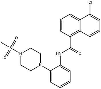 5-chloro-N-{2-[4-(methylsulfonyl)-1-piperazinyl]phenyl}-1-naphthamide Structure