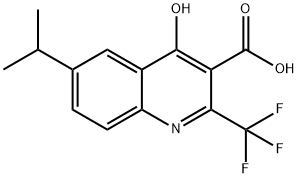4-Hydroxy-6-isopropyl-2-(trifluoromethyl)quinoline-3-carboxylic acid 结构式