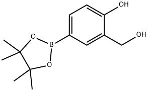 2-Hydroxy-5-(4,4,5,5-tetramethyl-1,3,2-dioxaborolan-2-yl)-benzenemethanol Struktur