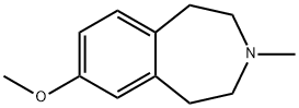 1H-3-Benzazepine, 2,3,4,5-tetrahydro-7-methoxy-3-methyl- Struktur