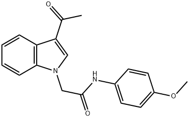 2-(3-acetyl-1H-indol-1-yl)-N-(4-methoxyphenyl)acetamide Struktur