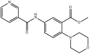 methyl 2-(morpholin-4-yl)-5-[(pyridin-3-ylcarbonyl)amino]benzoate Structure