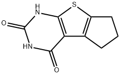 6,7-dihydro-5H-cyclopenta[4,5]thieno[2,3-d]pyrimidine-2,4-diol Struktur