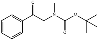 N-methyl-N-(2-oxo-2-phenylethyl)carbamic acid 1,1-dimethylethyl ester Struktur
