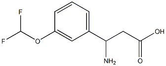 3-amino-3-(3-(difluoromethoxy)phenyl)propanoic acid Struktur