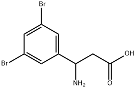 3-AMINO-3-(3,5-DIBROMOPHENYL)PROPANOIC ACID,773125-62-5,结构式