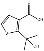 2-(2-hydroxypropan-2-yl)thiophene-3-carboxylicacid 化学構造式