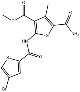 methyl 2-(4-bromothiophene-2-carboxamido)-5-carbamoyl-4-methylthiophene-3-carboxylate|