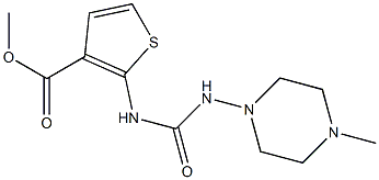 methyl 2-(3-(4-methylpiperazin-1-yl)ureido)thiophene-3-carboxylate 化学構造式