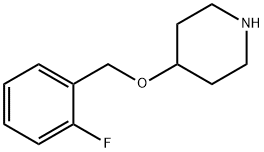 4-(2-fluorobenzyloxy)piperidine 化学構造式