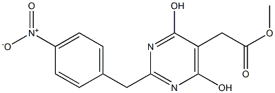 [4,6-dihydroxy-2-(4-nitrobenzyl)pyrimidin-5-yl]acetic acid methyl ester Struktur