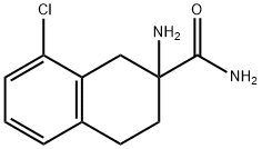 2-amino-8-chloro-1,2,3,4-tetrahydro-2-Naphthalenecarboxamide 化学構造式
