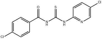 4-chloro-N-[(5-chloropyridin-2-yl)carbamothioyl]benzamide 化学構造式
