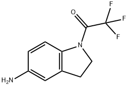 1-(5-アミノインドリン-1-イル)-2,2,2-トリフルオロエタノン 化学構造式