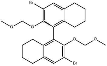 (R)-3,3'-Dibromo-5,5',6,6',7,7',8,8'-octahydro-2,2'-bis(methoxymethoxy)-1,1'-binaphthalene Structure
