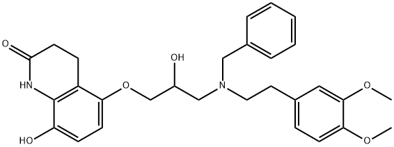 5-(3-(benzyl(3,4-dimethoxyphenethyl)amino)-2-hydroxypropoxy)-8-hydroxy-3,4-dihydroquinolin-2(1H)-one(WXG02850) Structure