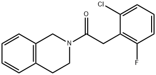 2-(2-chloro-6-fluorophenyl)-1-(3,4-dihydroisoquinolin-2(1H)-yl)ethanone Structure