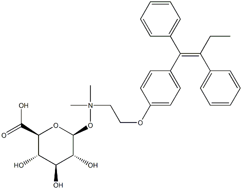(E,Z)-Tamoxifen N-beta-D-Glucuronide Structure