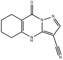 9-oxo-4,5,6,7,8,9-hexahydropyrazolo[5,1-b]quinazoline-3-carbonitrile 化学構造式