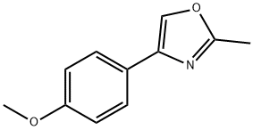 4-(4-甲氧基-苯基)-2-甲基恶唑 结构式